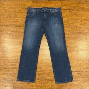 Mott &‎ Bow Blue Straight Wooster Casual Denim Jeans Trousers Pants Men's 38x32